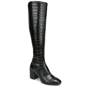 Franco Sarto Tribute Croc Embossed Leather Boots